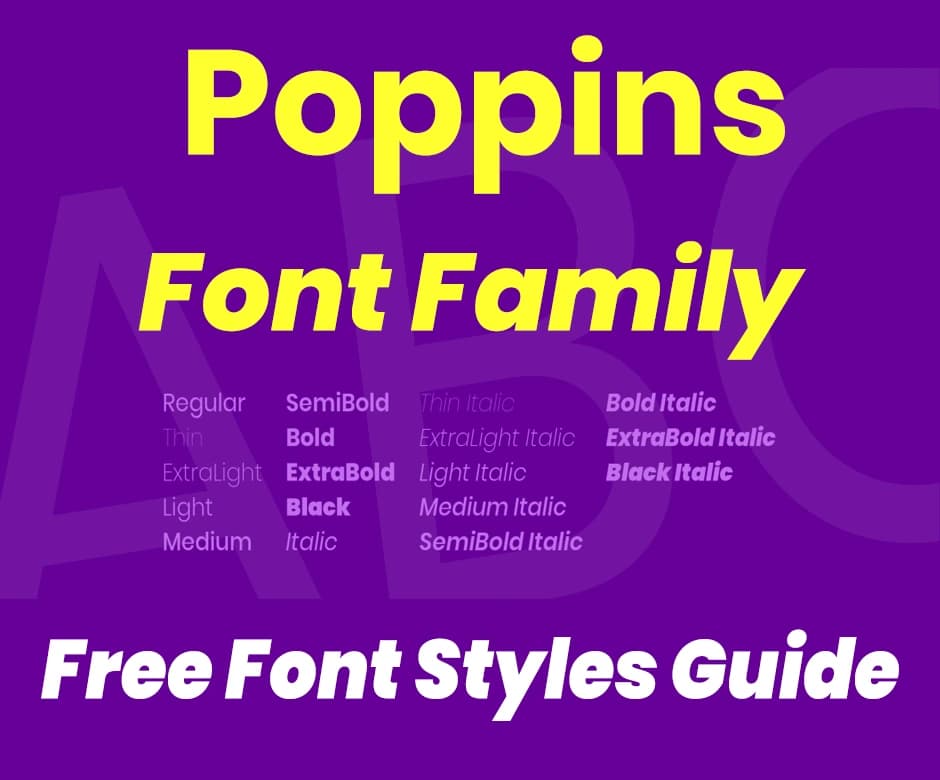 Poppins Font Family: Free Styles & Weights Guide