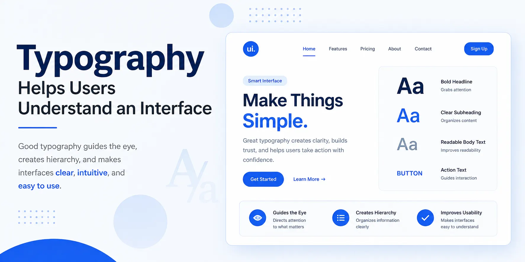 Typography Helps Users Understand an Interface